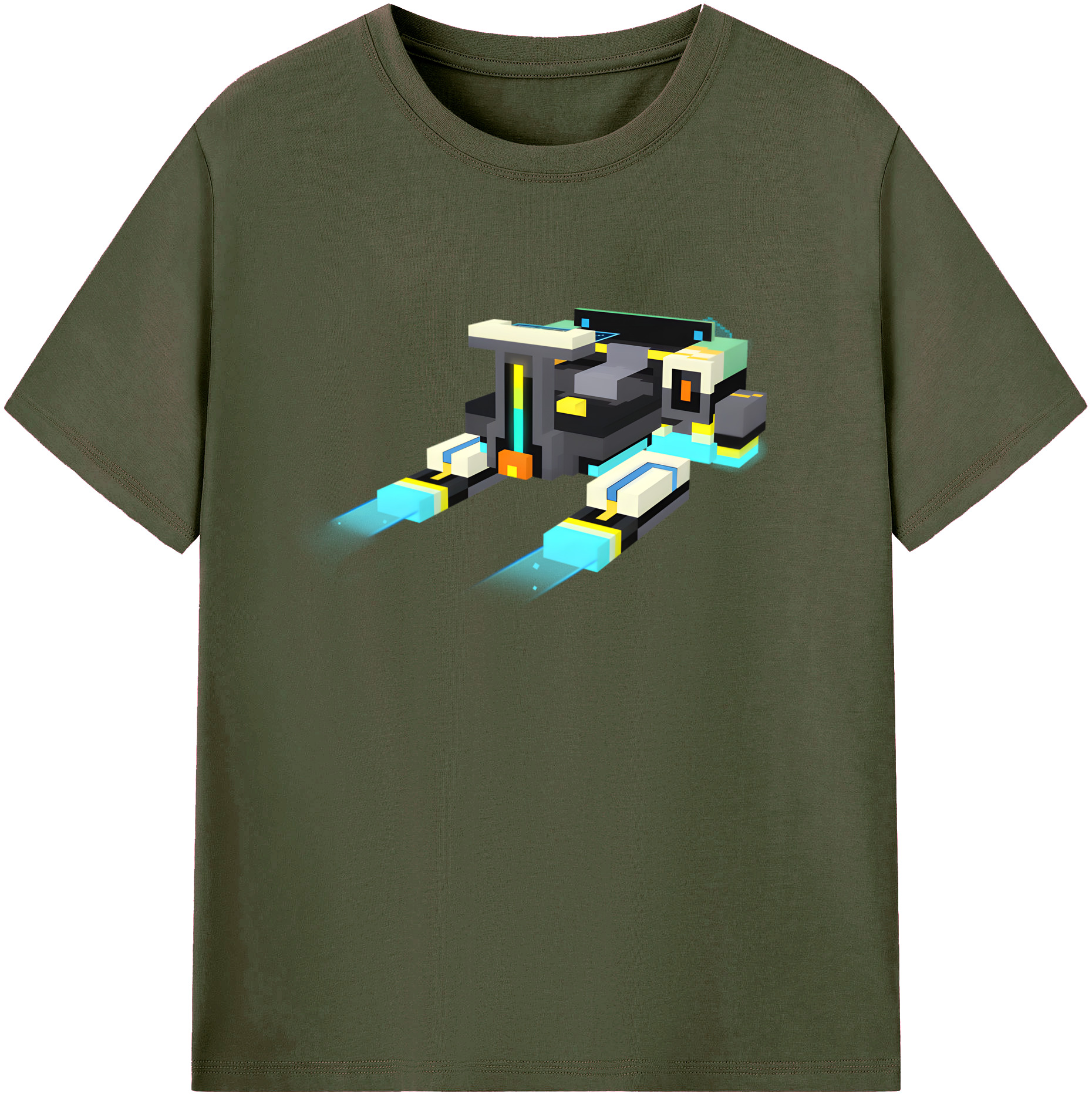 （画像用） マインクラフト ブロックの世界 Minecraft MC Block world 綿100％ メンズ半袖Tシャツ｜肌触りやわらか＆通気性